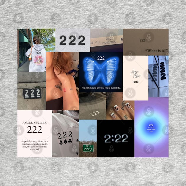 222 angel number aesthetic collage by morgananjos